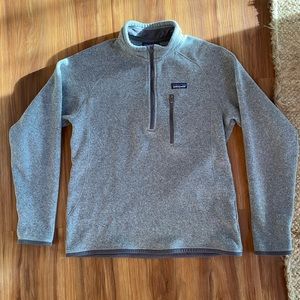 PATAGONIA Better Sweater 1/4 Quarter Zip Stonewash Grey Medium M Pullover
